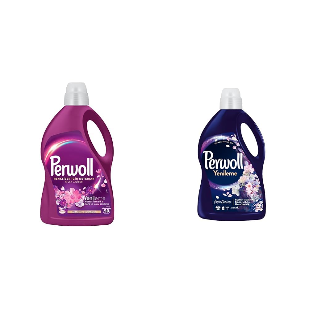 Perwoll Yenileme Çiçek Cazibesi Renkliler 2x2.75L & Çiçek Cazibesi Koyu Renkler 2x2.75L (4'lü Set)