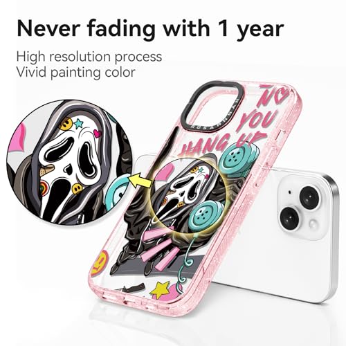 Coque iPhone 13 Pro Max antichoc 2m durable motif squelette rose