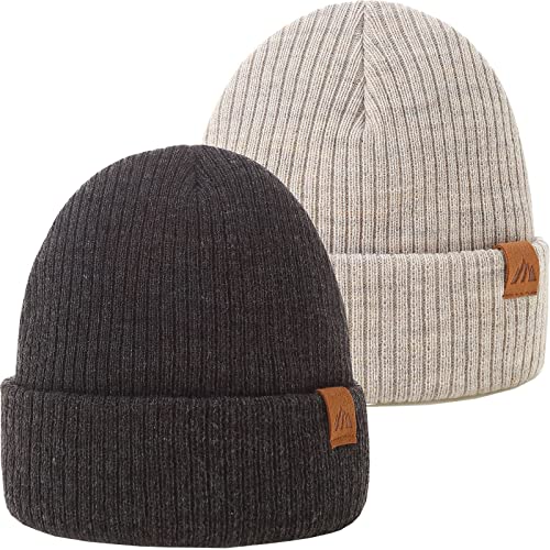 Image of Moon Kitty 2PCS Baby Beanie Soft Toddler Beanie Warm Knitted Infant Winter Hats for Baby Boys