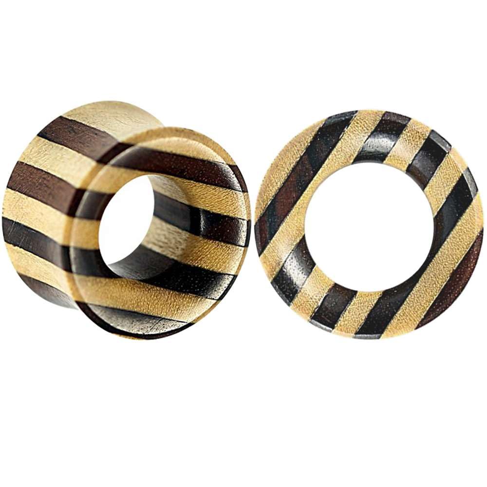 Einzigartiger, handgefertigter organischer natürlicher Double Flare Flesh Tunnel Gauge Ohrpiercing verfügbare Größen 0 g (8 mm) bis 30 mm (1 Paar)