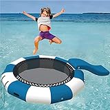 Aufblasbares Wassertrampolin mit aufblasbarer Rutsche für Erwachsene, Kinder, Wasserpark, schwimmendes Trampolin für See, Meer, Pool, 2 m