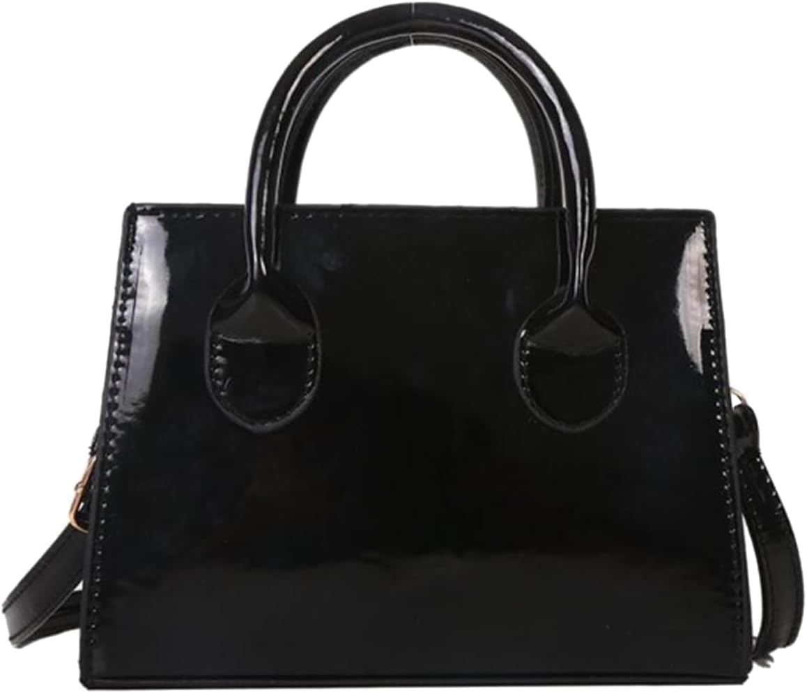 Patent Leather Handbag Shinny Clutch Purse Mini Shoulder Bag Evening Purse for Women