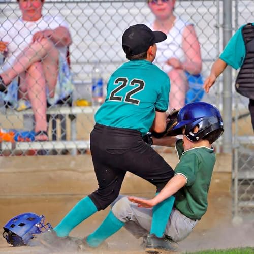 Image of Zhanmai Baseball Belt and Socks Combo, Adjustable Elastic Belt and Softball Socks, Multiple Sizes for Youth Boys Girls, Adult