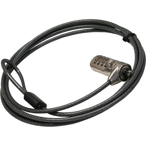 Candado de seguridad de combinación de 4 dígitos y cable de acero de 4,4 mm 2