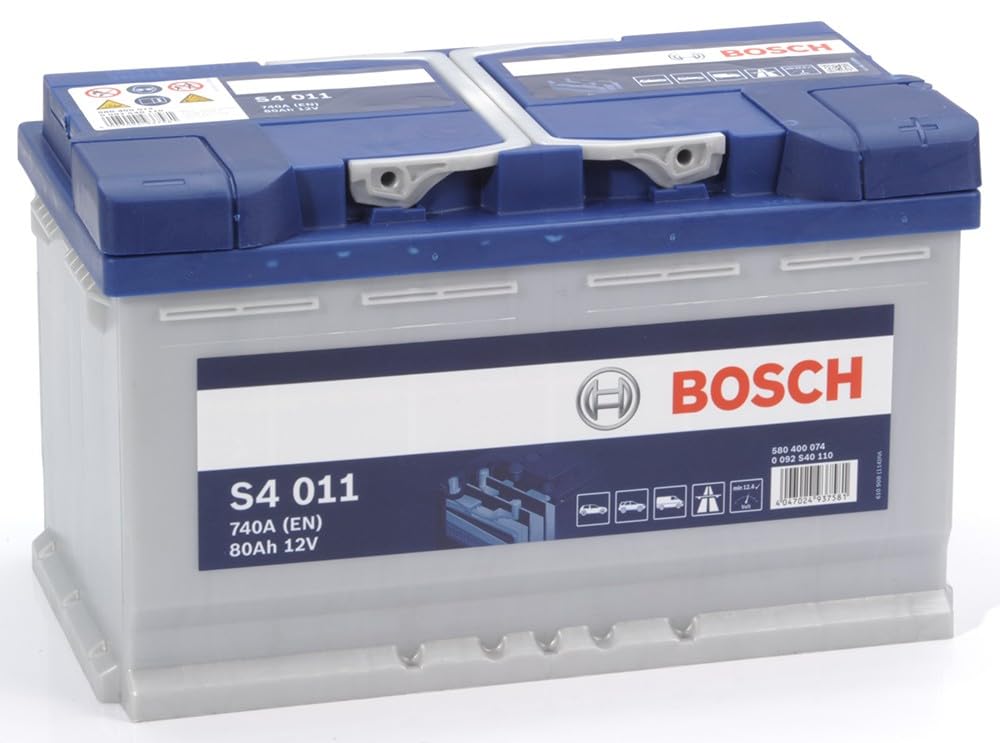 BOSCH Batería 80, Ah 740, A/EN 0 092 S40 110 L 315mm B 175mm H 190mm Compatible con VW GOLF VI 5K1, MERCEDES-BENZ Clase C T-modell S204 Clase C Sedán W204, AUDI A6 C7 Avant 4G5, 4GD A3 Sportback 8PA