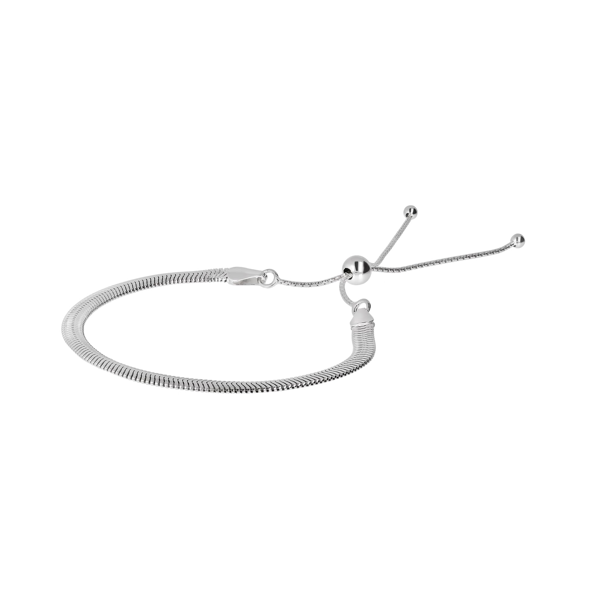 MILOR - Pulsera mujer plata; pulsera niña con cadena serpiente brillante; regalo cumpleaños, aniversarios, día mujer, día madre