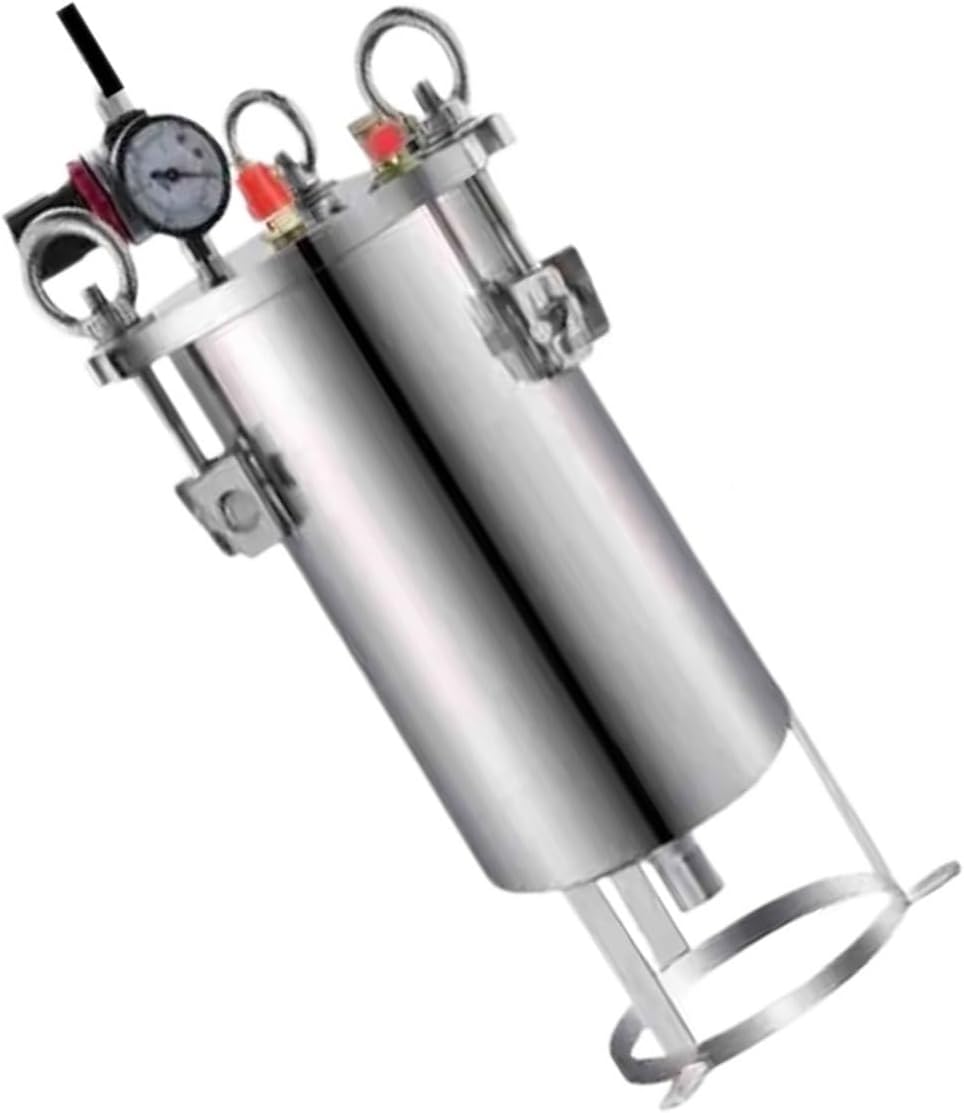 20L Stainless Steel Glue Storage Barrel, Cone Bottom/Arc Bottom Dispensing Pressure Tank(Conical bottom)
