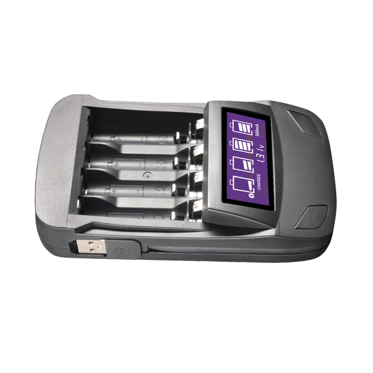 Mikikit Adaptateur De Batterie 2 Pièces Chargeur De Batterie Chargeur Pile USB Un Chargeur Adaptateur La Batterie Chargeur De Batterie Intelligent
