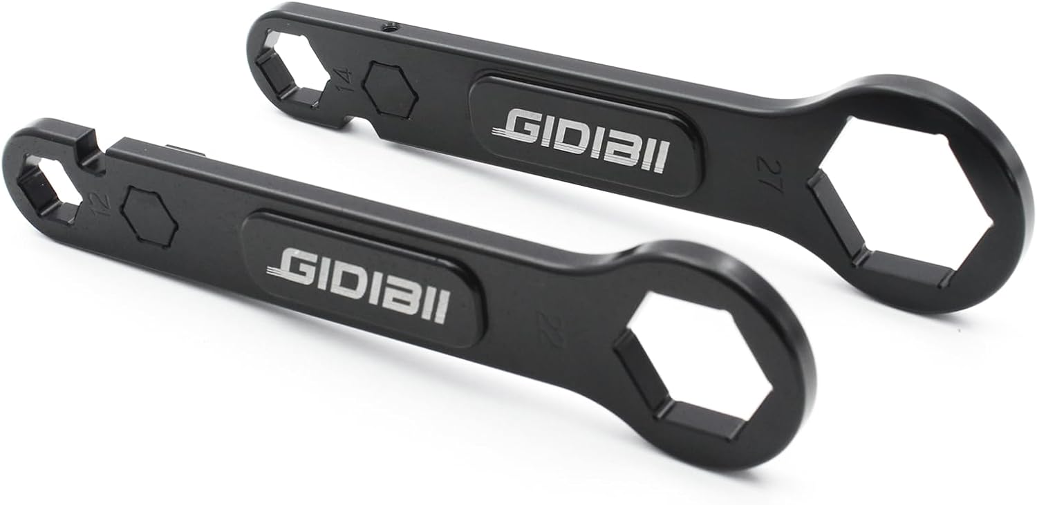 Fork Cap Wrench, Motorcycle Tire Change Tool Removal Spanners 10/12/14/22/27mm Compatible with Honda Africa Twin CRF1000L/ ADV 2016-2020 (Black)