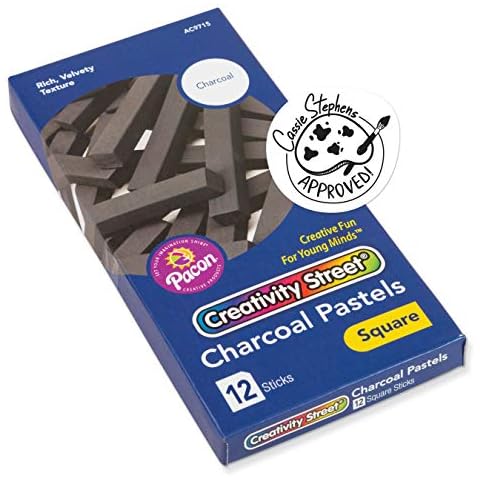 Chenille Kraft CK-9715 Quality Artists Square Pastels 12- Charcoal Pastels Cover
