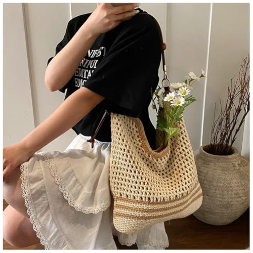Bohemia Straw Beach Bag Women Macrame Crossbody Purse Shoulder Tote Bag Travel Beach Bag Summer Top-handle Hobo Bags 20252