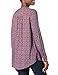 Amazon Essentials Women's Long-Sleeve Woven Blouse, Office Work Business Casual, Blue Burgundy Daisy, Medium