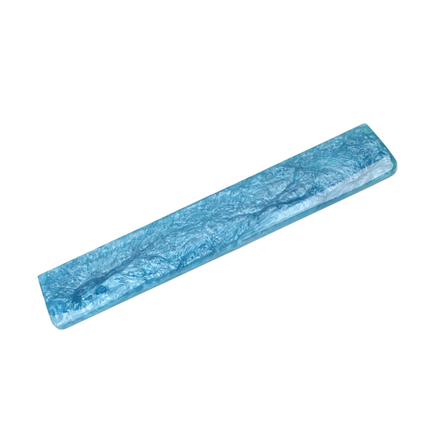 NUOBESTY Poggiapolsi Ergonomico Blu in Resina Epossidica, Supporto Elastico per Tastiera Meccanica, Sollievo dal Dolore, Uso Ufficio e Gaming