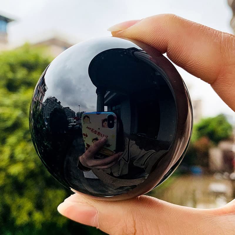 Bola de cristal de obsidiana natural de 55 mm para decoración elegante del hogar 6