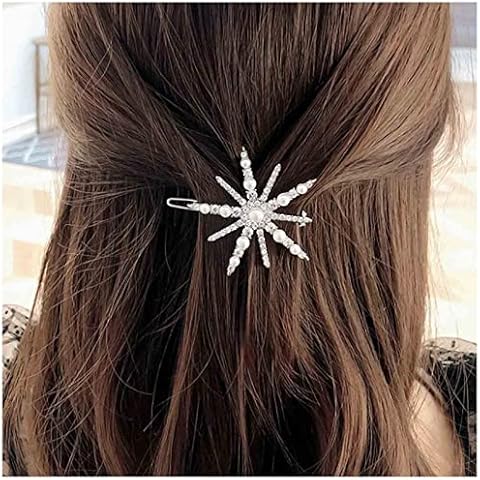 Yheakne Vintage Crystal Star Hair Clip Cover