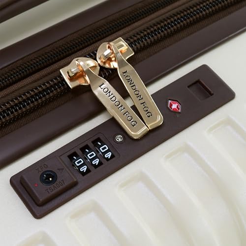 LONDON FOG Brentwood III 20" Expandable Spinner Carry-on, Creme, Off White4