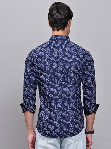 Image of Majestic Man Pure Cotton Slim Fit Printed Casual Shirt for Men