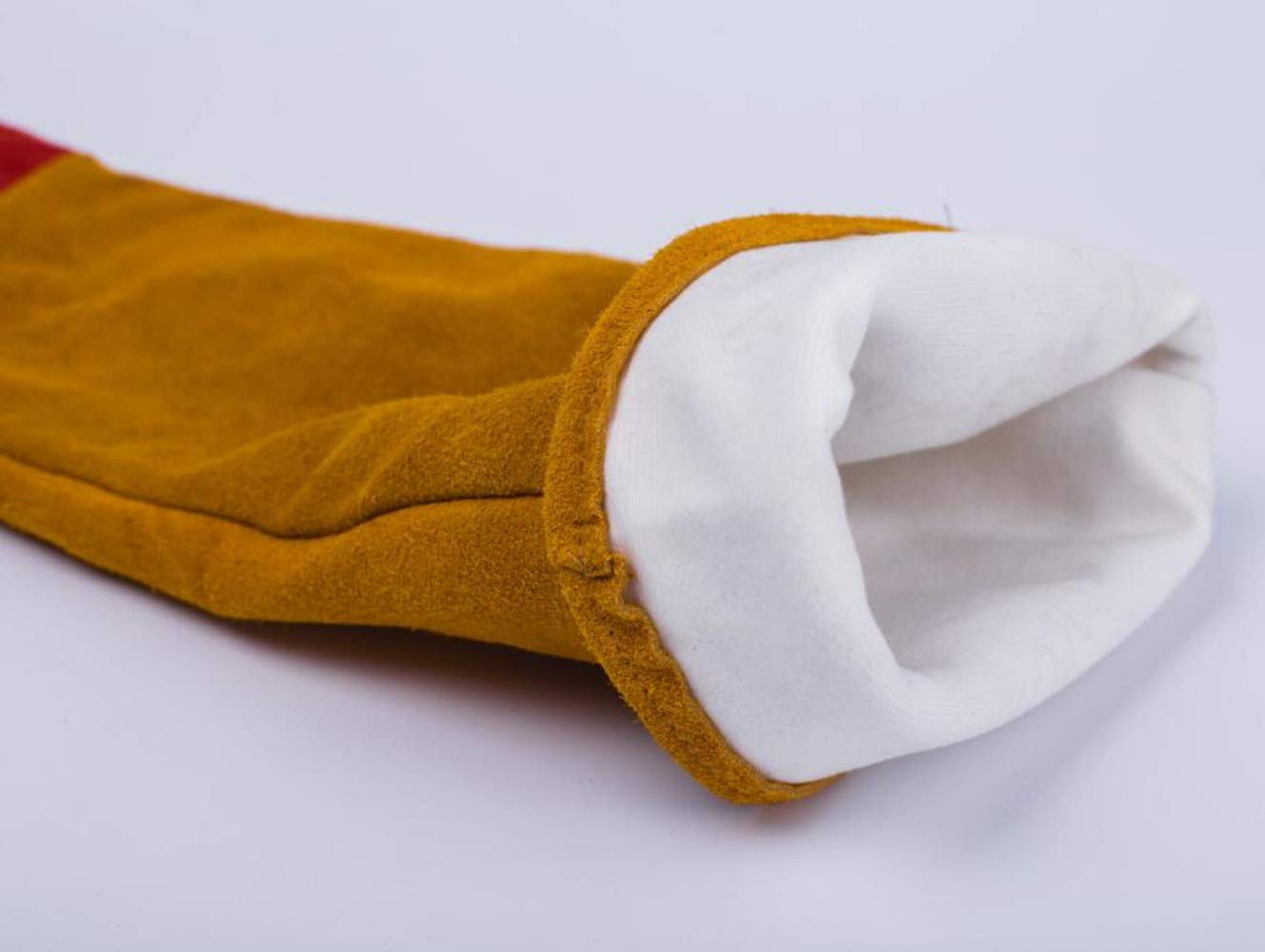 Guantes de soldadura de cuero resistentes al calor y al fuego con guantes de manga extra larga para barbacoa, horno, parrilla, chimenea, Tig, Mig, hornear, horno, estufa, soporte para ollas, guantes