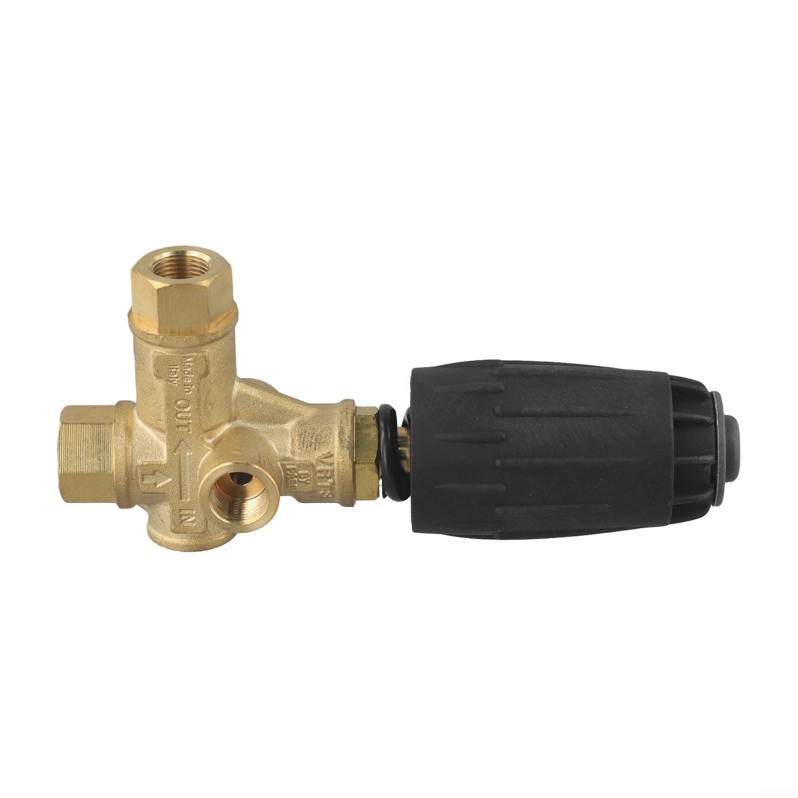 VRT3 Vanne de déchargement pour nettoyeur haute pression 140 bar 40 LPM Bypass en acier laiton haute température 90 C, soulagement de la pression piégée, montage de 9,5 mm