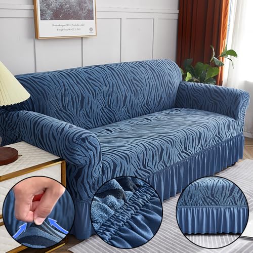 Housse de canapé extensible pour rénover un canapé usé 3 places