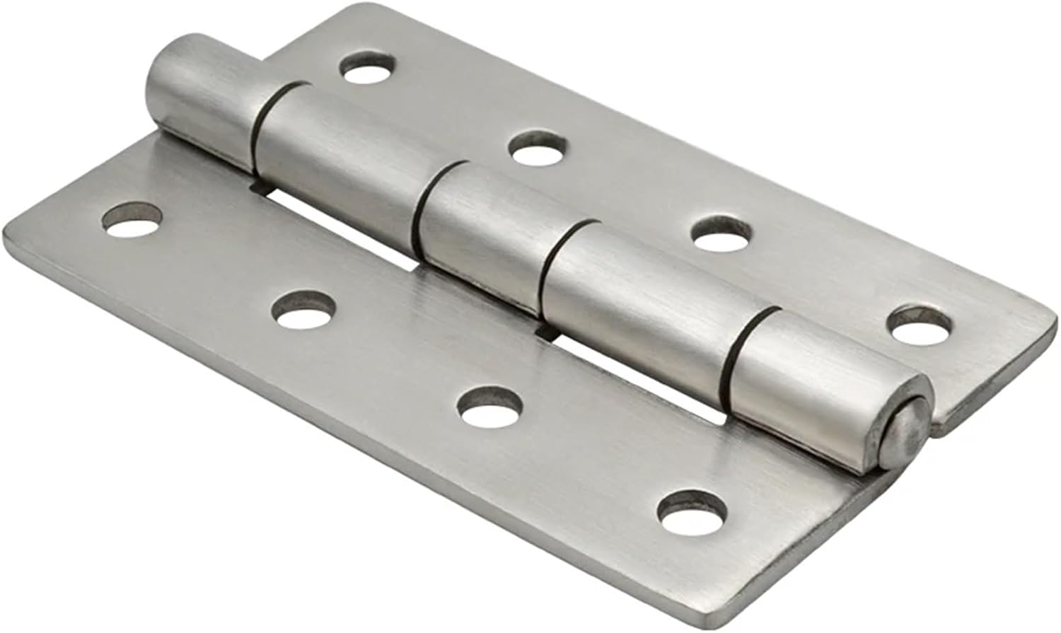 Stainless Steel Hinge Wire Drawing Thickened Heavy Flat Opening Hardware 8-Hole Folding Mechanical Equipment Accessories 1Pcs