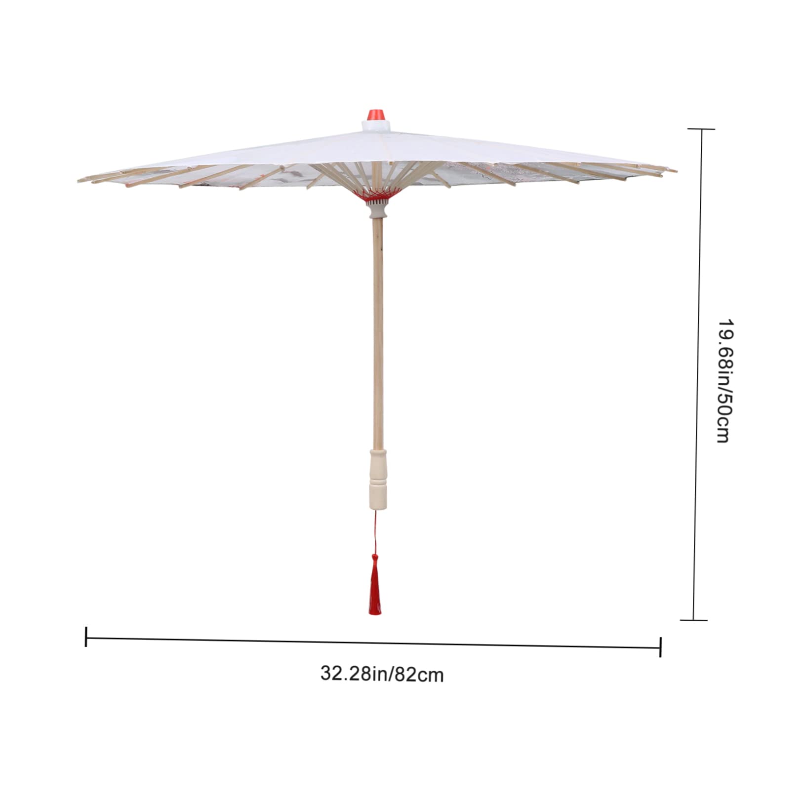 NIYANGLE Exquisite Patterned Silk Umbrella Stage Prop Oil Paper Decoration for Dance Wedding Random