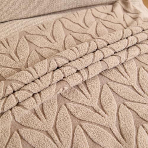 Image of HOMETHREADS Stretchable Elastic Jacquard Chair Seat Cover - Removable & Washable, Durable Seat Protector for Dining Room, Kitchen, Restaurant & Party Chairs (Beige, Pack of 1)