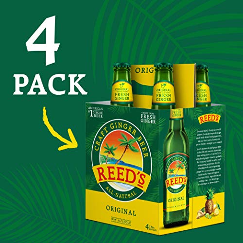 Reed's, Original Ginger Beer, Great Tasting All Natural Craft Ginger Beer With Fresh Ginger Root (12Oz Bottle) #TOP3