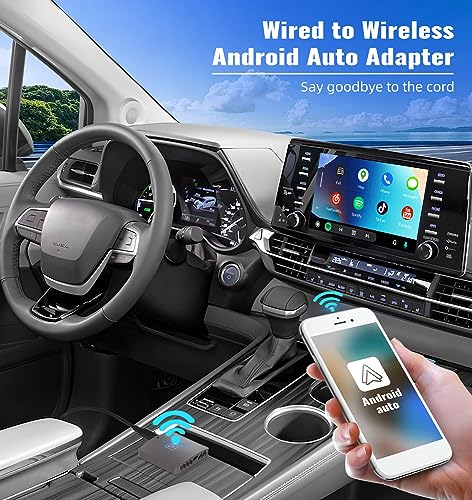 CAMECHO Adaptador automotivo Android sem fio para carro OEM com fio de fábrica Android Auto sem fio
