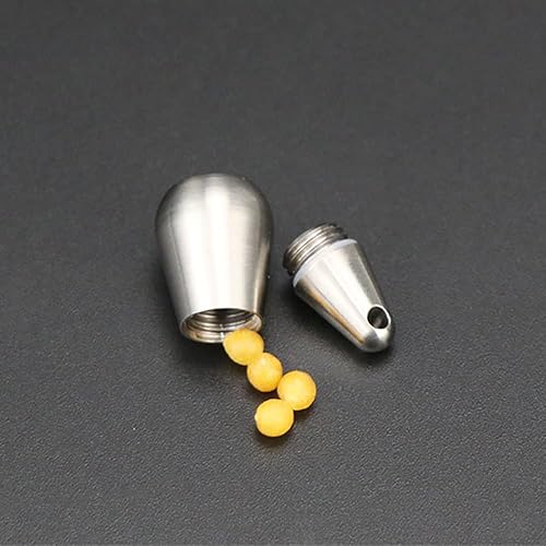 Miniatura 5 de Pastillero para llavero de titanio, impermeable, pastillero de bolsillo portátil, contenedor de píldoras, organizador EDC para viajes diarios (azul)