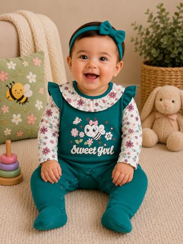 Image of EIO 100% Cotton Rompers Sleepsuits Jumpsuit Night Suits for Infants Newborn Baby Boys & Girls