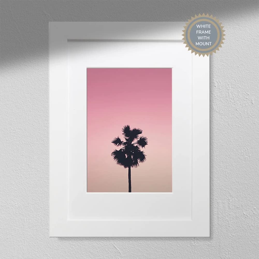 Pink Palm Tree Photography Print - Palm Tree Photo, White Paper, 42L x 29.7W cm - Image 4