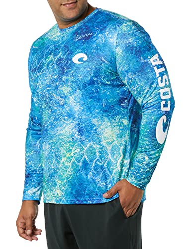 Costa Del Mar Men's Tech Mossy Oak Coastal Crewneck Long Sleeve
