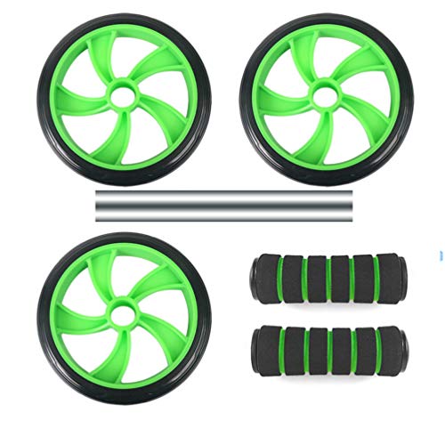 BESPORTBLE Kit de exercício de 3 rodas com alça antiderrapante, ferramenta de treinamento abdominal,