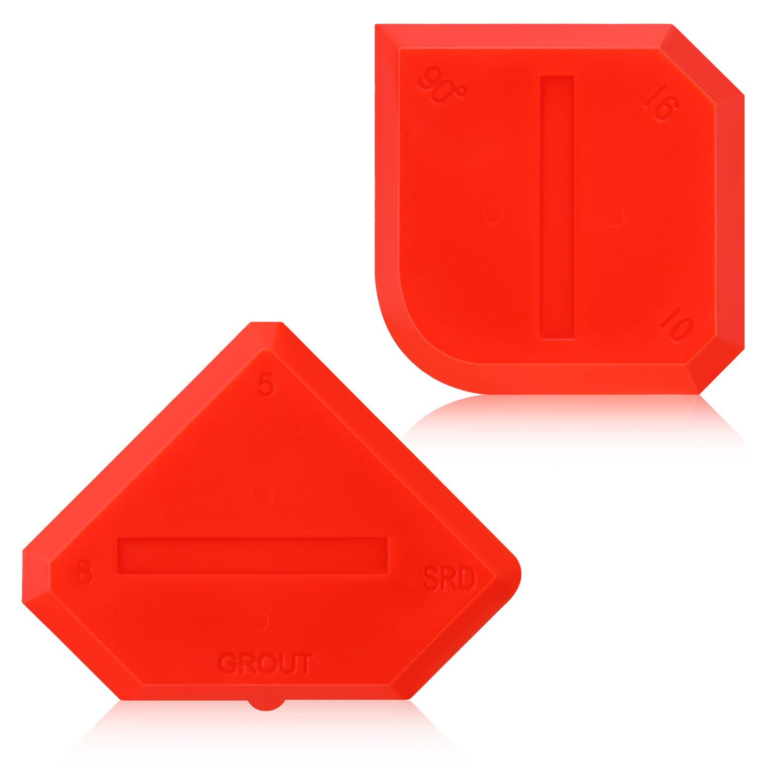 Outus2 Pieces Caulking Tool Set Silicone Sealant Grout Finishing Tool for Kitchen Bathroom Floor Sealant Sealing (Red)