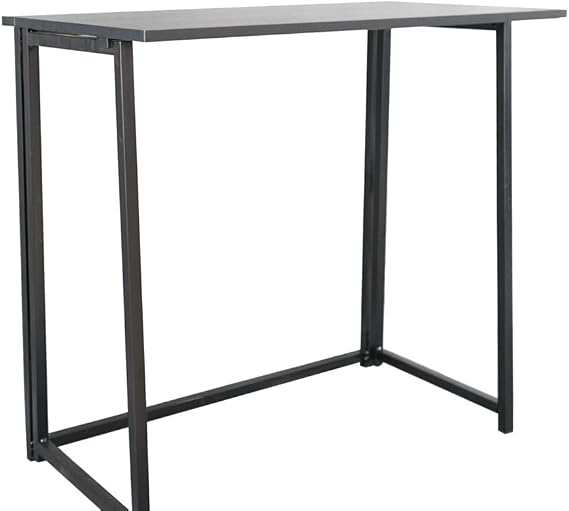 Small Desk Folding Computer Desk Home Office Desk Study Writing Table for Small Space Saving (Black)