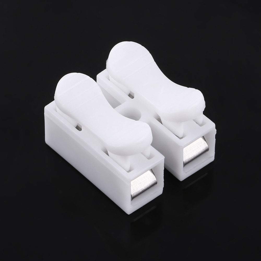 Generic 2 AMP Quick Push Type Lock Electric Wire Connectors for Cable Lock Push Connector Terminals (White/Steel) Pack of (100) (B0855GGMBP) Amazon Price History, Amazon Price Tracker