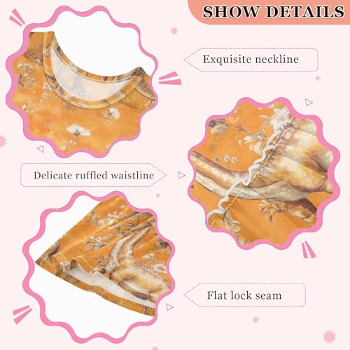 Baby Girls Easter Dress Little Kids Ruffle Hem Party Dress Easter Outfit3