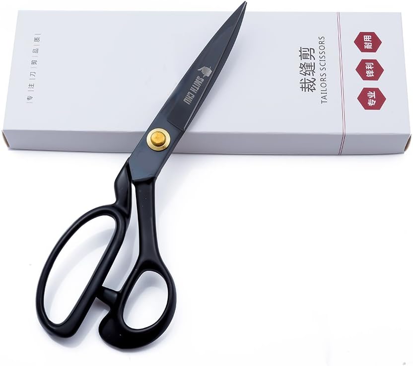 SMITH CHU Sewing Scissors-Heavy Duty Tailor Scissors Shears for Fabric,Leather,Raw Materials,Dressingmaking,Altering-Professional Upholstery Shears for Dressmakers Students Office Crafting (9 inch)