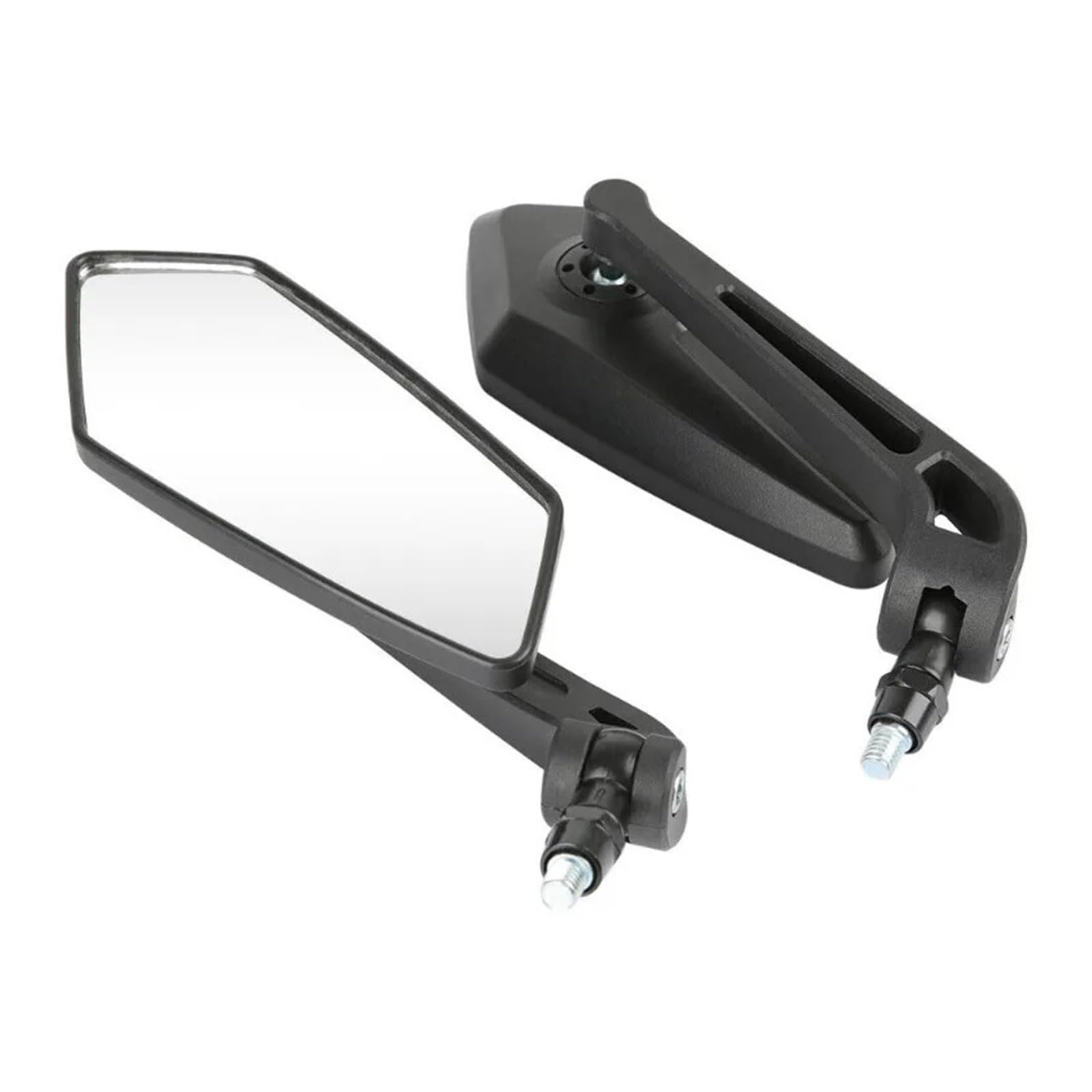UTLODY Rearview Side Mirror For Motorcycle Mirrors E-Bike Scooter Electrombile Back 8mm 10mm(WHITE GLASS)