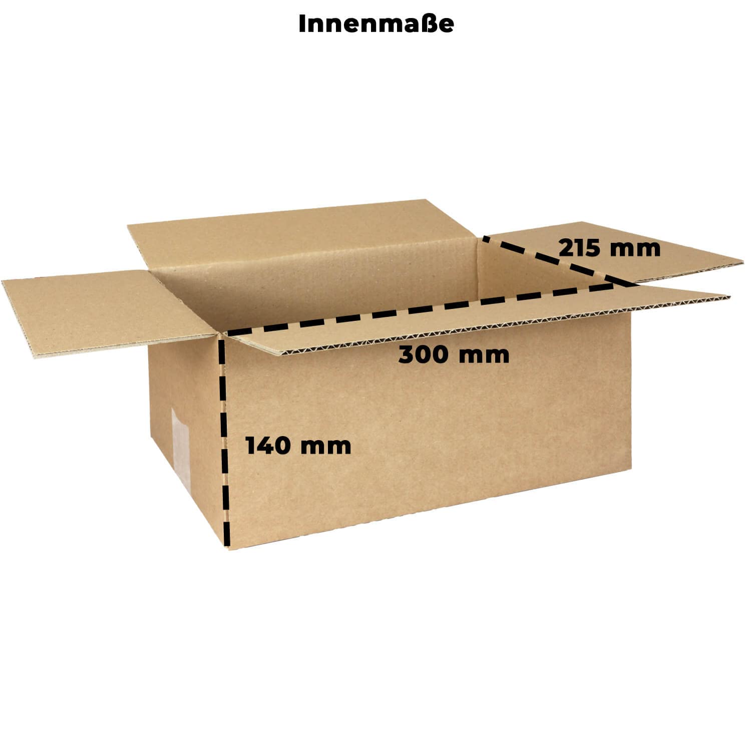 smiley pack 200 Stück Faltkartons 300 x 215 x 140 mm braun KK30 Versandkarton Verpackungskartons 30 x 21,5 x 14 cm aus Wellpappe 1 wellig Karton Pappkarton Versandbox Paket Päckchen