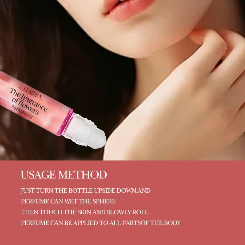 Pheromone Roll On Perfume Oil for Women, Rose Patchouli Geranium Scent, Alcohol-Free Floral Fragrance, Long Lasting Feminine Scent - Image 5