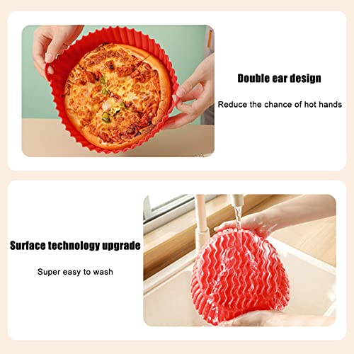Assadeira Air Fryer Reutilizável Antiaderente Air Fryer Panela de Silicone | Fritadeiras seguras e n