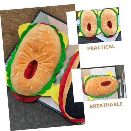 Pantoufles hamburger chaudes pour affronter l'hiver à la maison