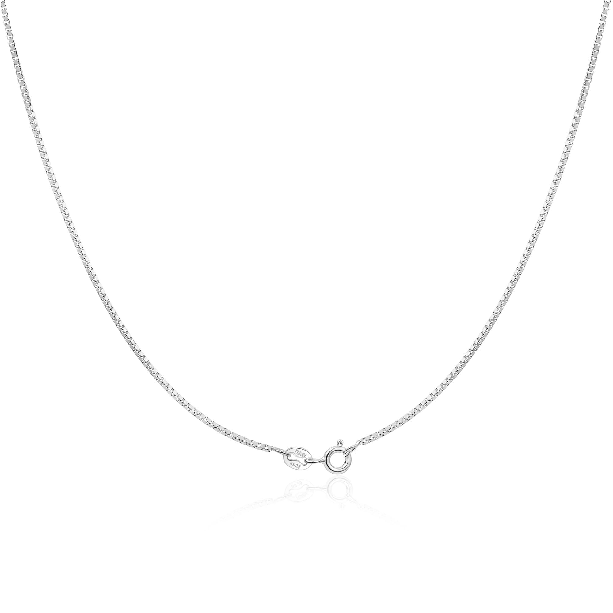 FUNEIA 925 Sterling Silver Necklace for Women Trendy Dainty Real Silver Chain Necklace Simple Thin Box Chain Beaded Chain Snake Chain Herringbone