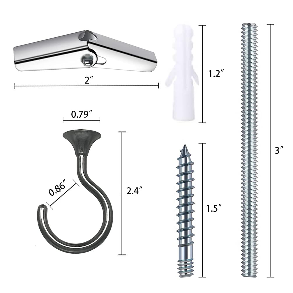 Diplambr Swag Hook Heavy Duty Ceiling Hook With Hardware For Ceiling
