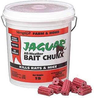 Motomco Jaguar Mouse and Rat Bait Chunx/Pail, 9-Pound