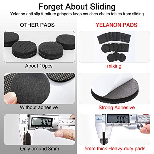 Non Slip Furniture Pads - 94Pcs (1+2+3+4)” Furniture Grippers , Non Skid For Furniture Legs ,Selfadhesive Rubber Furniture Feet , Anti Slide Furniture Hardwood Floor Protectors For Keep Couch Stoppers #TOP2