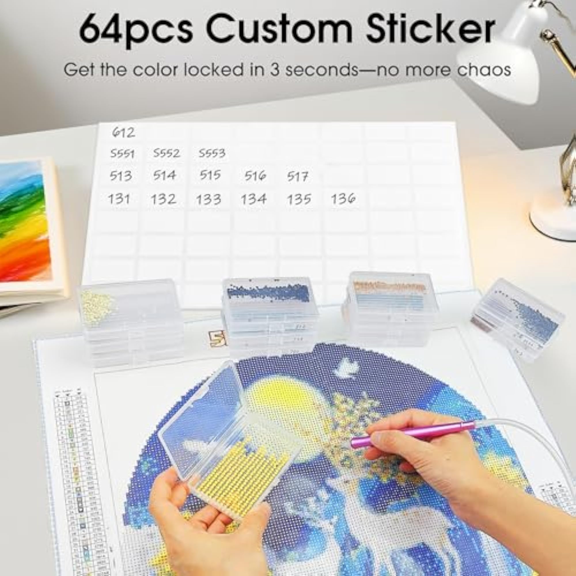 27pcs Diamond Painting Storage Containers with Lids