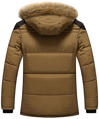 Image of chouyatou Men's Winter Removable Hooded Frost-Fighter Sherpa Lined Midi Packable Parka Jackets